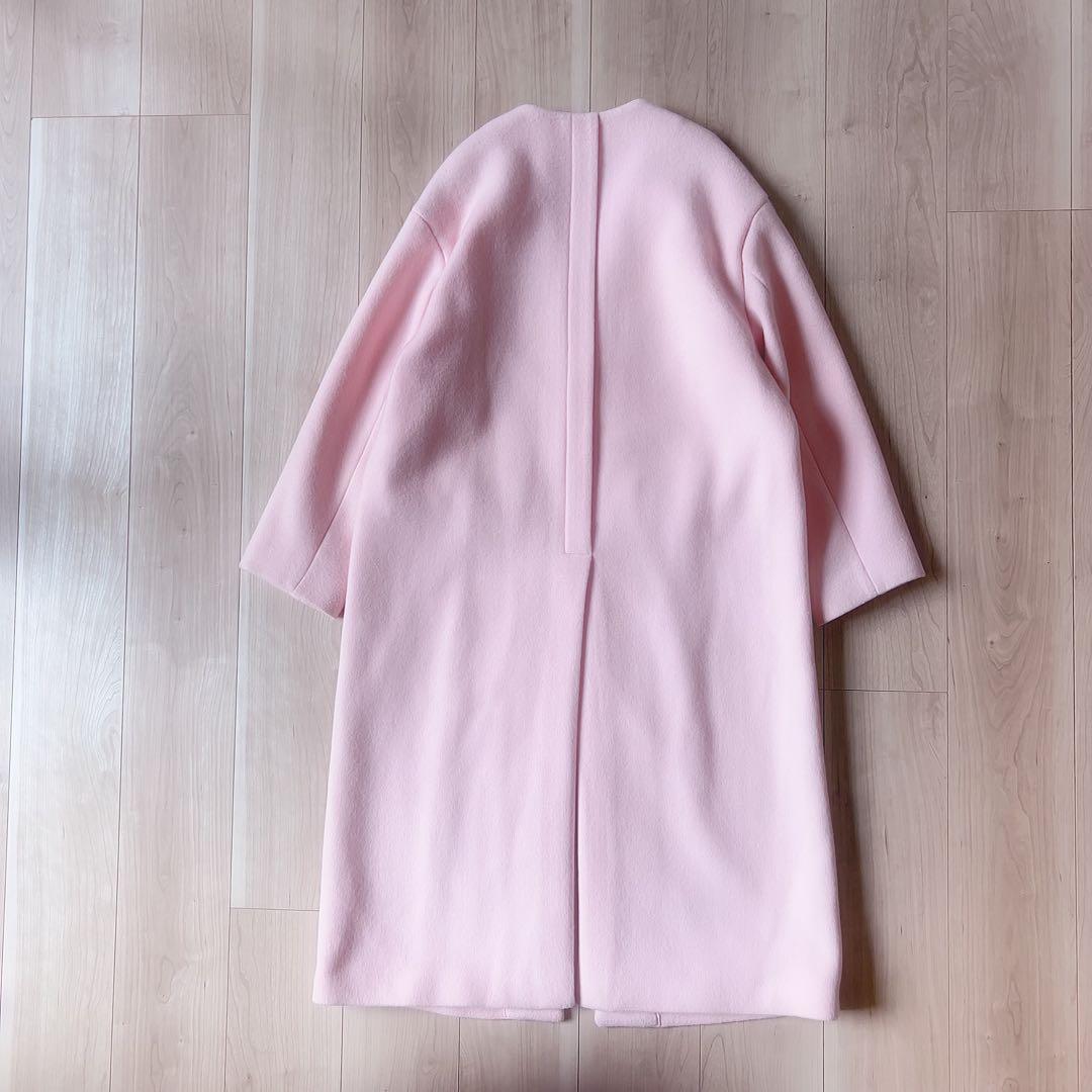 25AW＊極美品 ROUGE VIF ノーカラー Vネック ウールコート 36