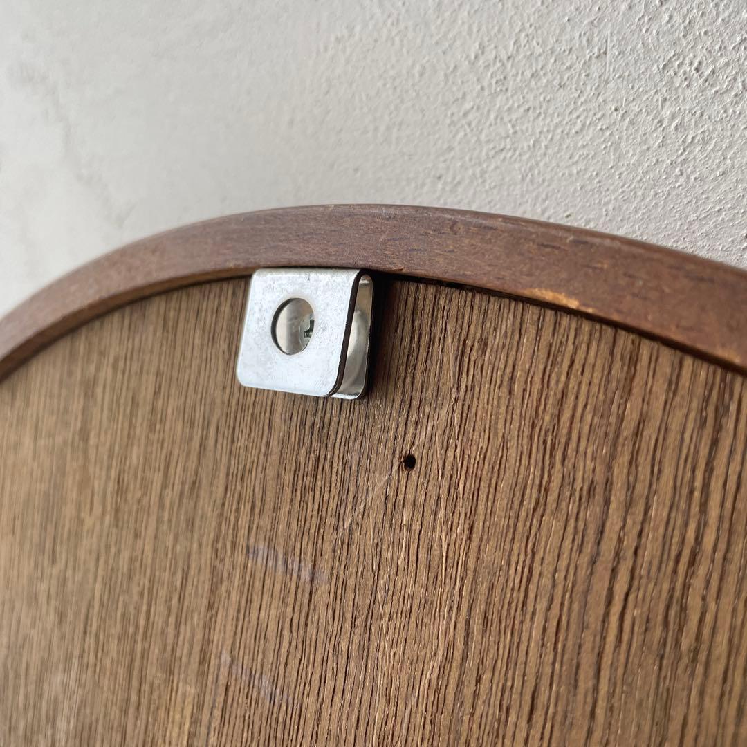 柳宗理　秋田木工　木製　壁掛けミラー　壁掛け鏡 円形　直径約40cm