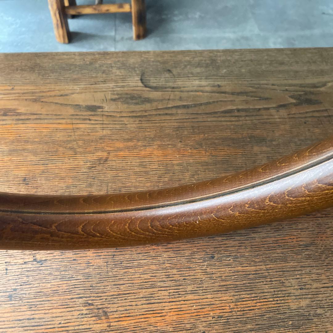 柳宗理　秋田木工　木製　壁掛けミラー　壁掛け鏡 円形　直径約40cm