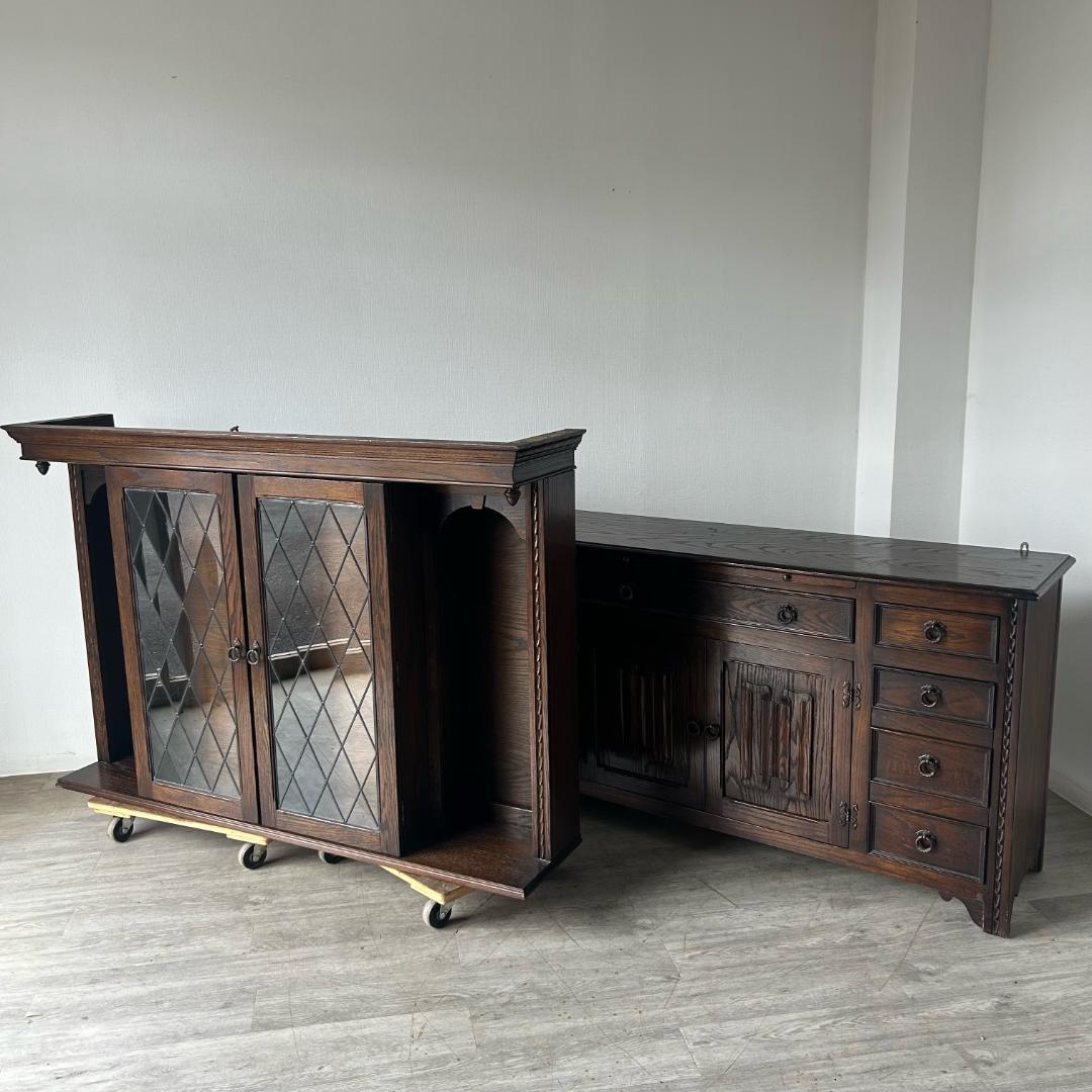 イギリス アンティーク　家具 ドレッサー カップボード ビンテージ 495A