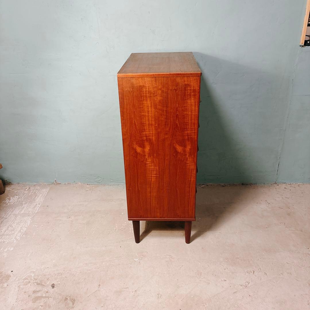 デンマーク　チーク材　六段チェスト　北欧家具　北欧ビンテージ