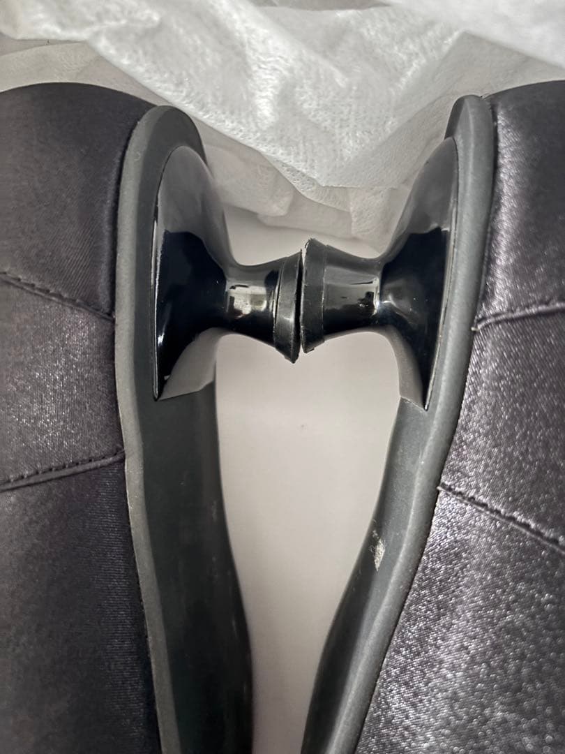 MASU 24aw ブラックサテンシューズ　箱付き