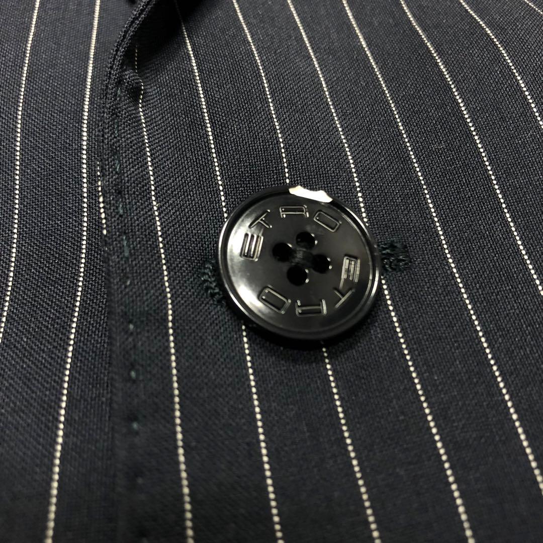 美品 ETRO スーツ セットアップ 44 ストライプ 裏地ペイズリー柄 希少