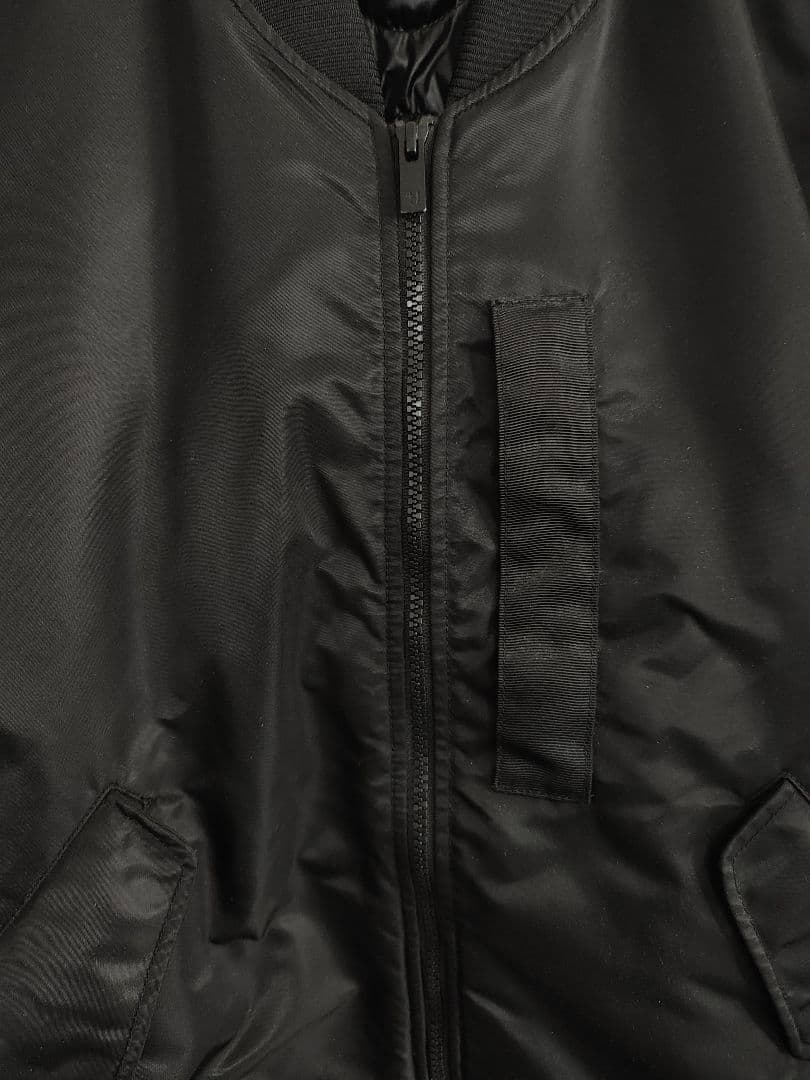 【美品】Uniqlo +J ハイブリッドダウンオーバーサイズMA-1 ブラックM