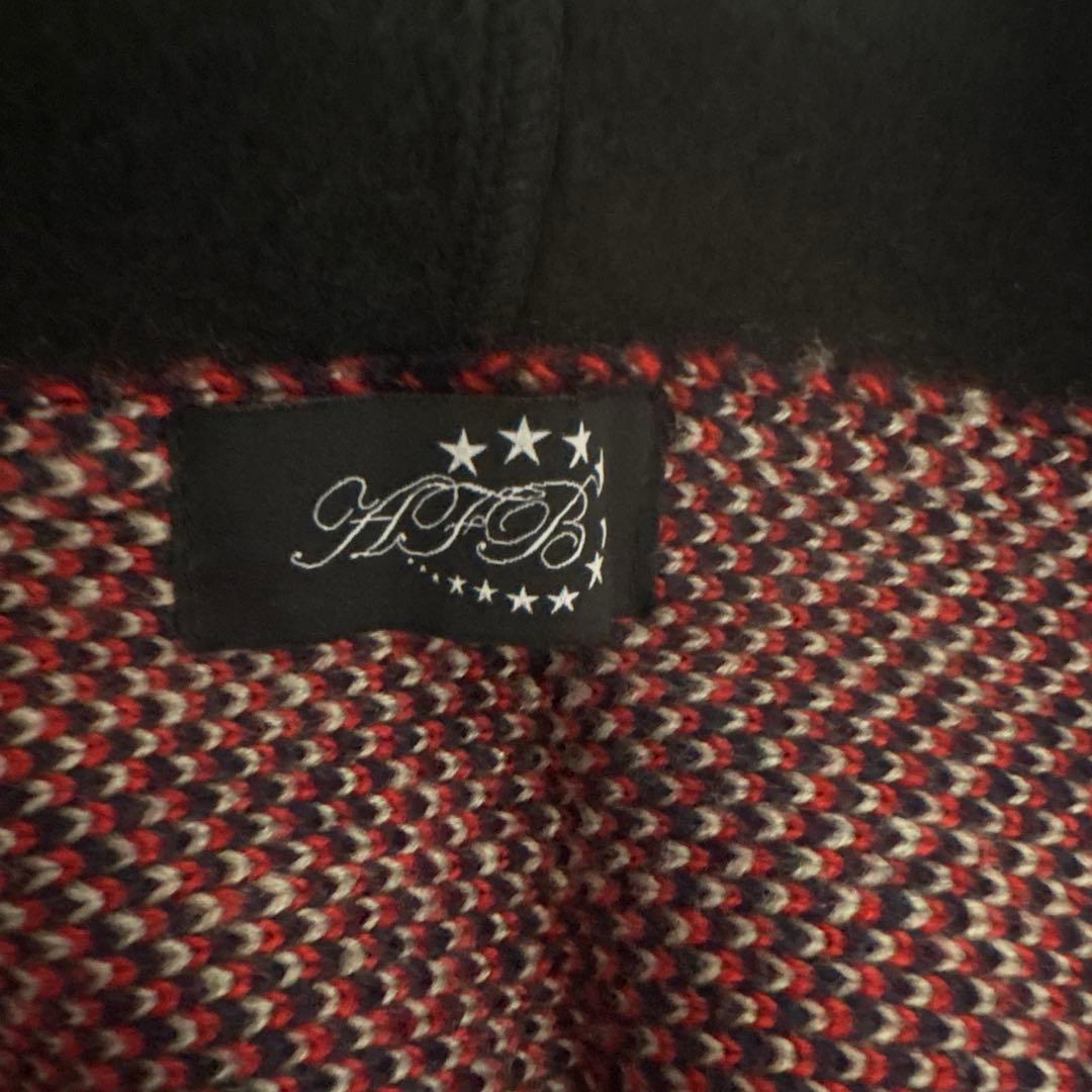 afb マフラー チェック柄フード付きマフラー