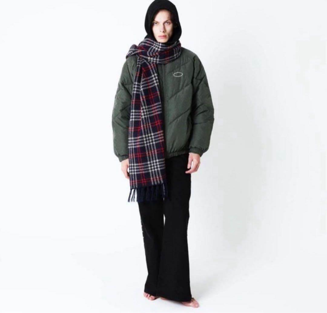 afb マフラー チェック柄フード付きマフラー