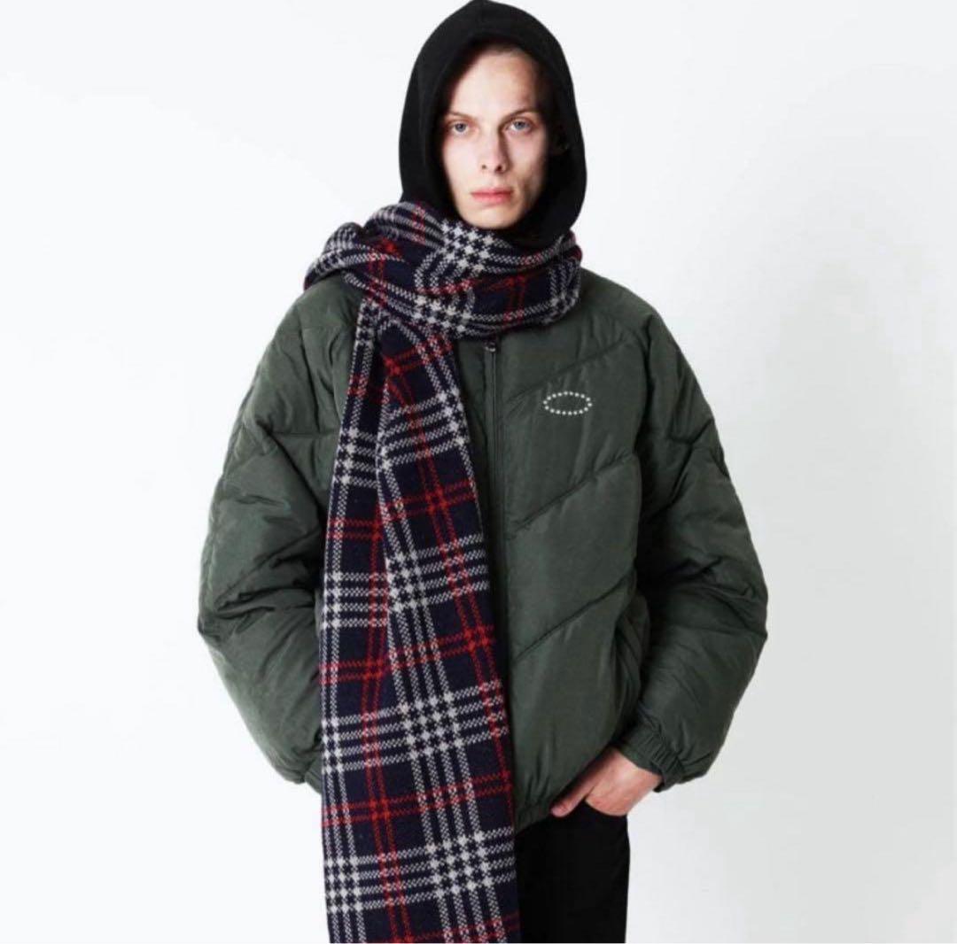 afb マフラー チェック柄フード付きマフラー