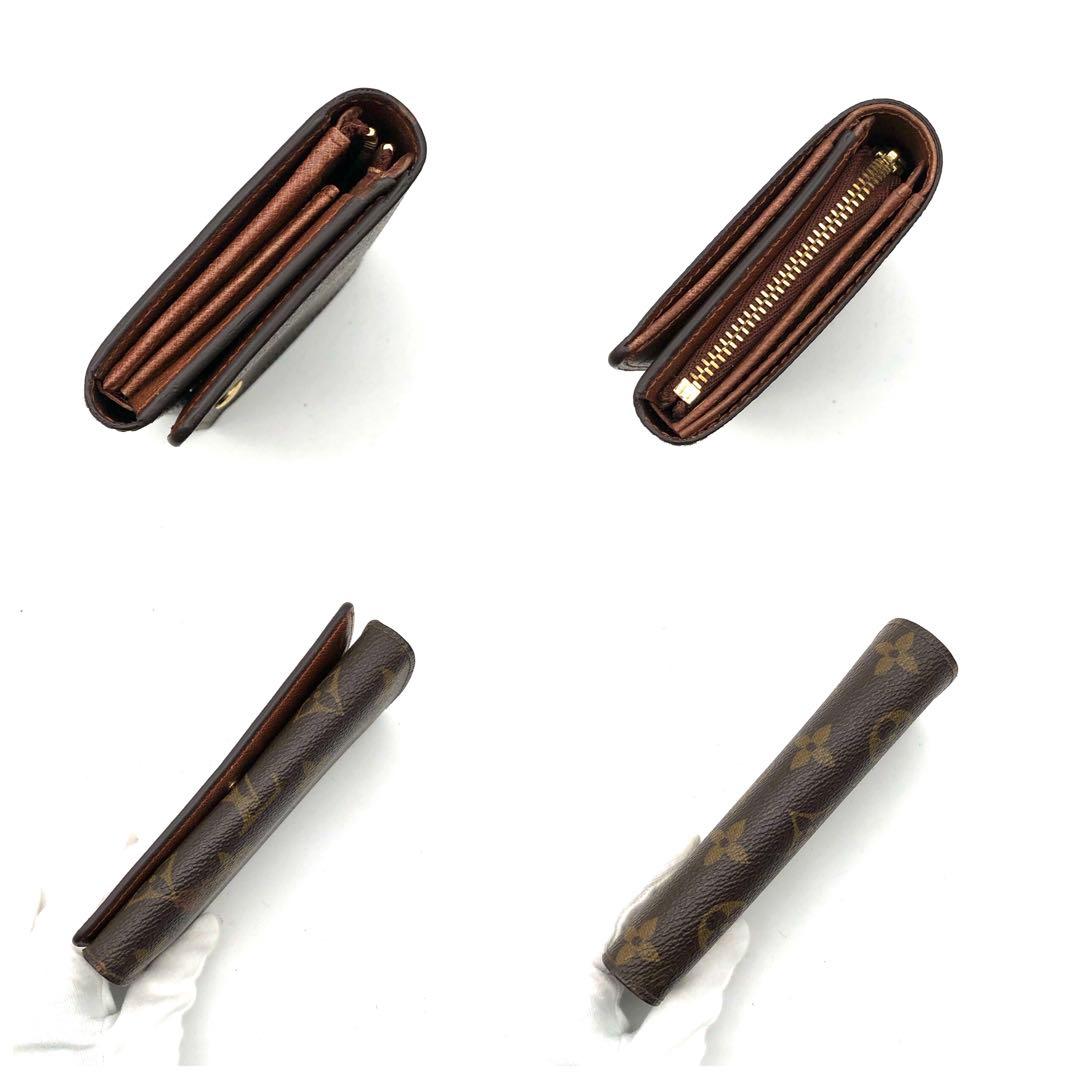 ルイヴィトン ポルトモネジップ 二つ折り財布 モノグラム ブラウン トレゾール