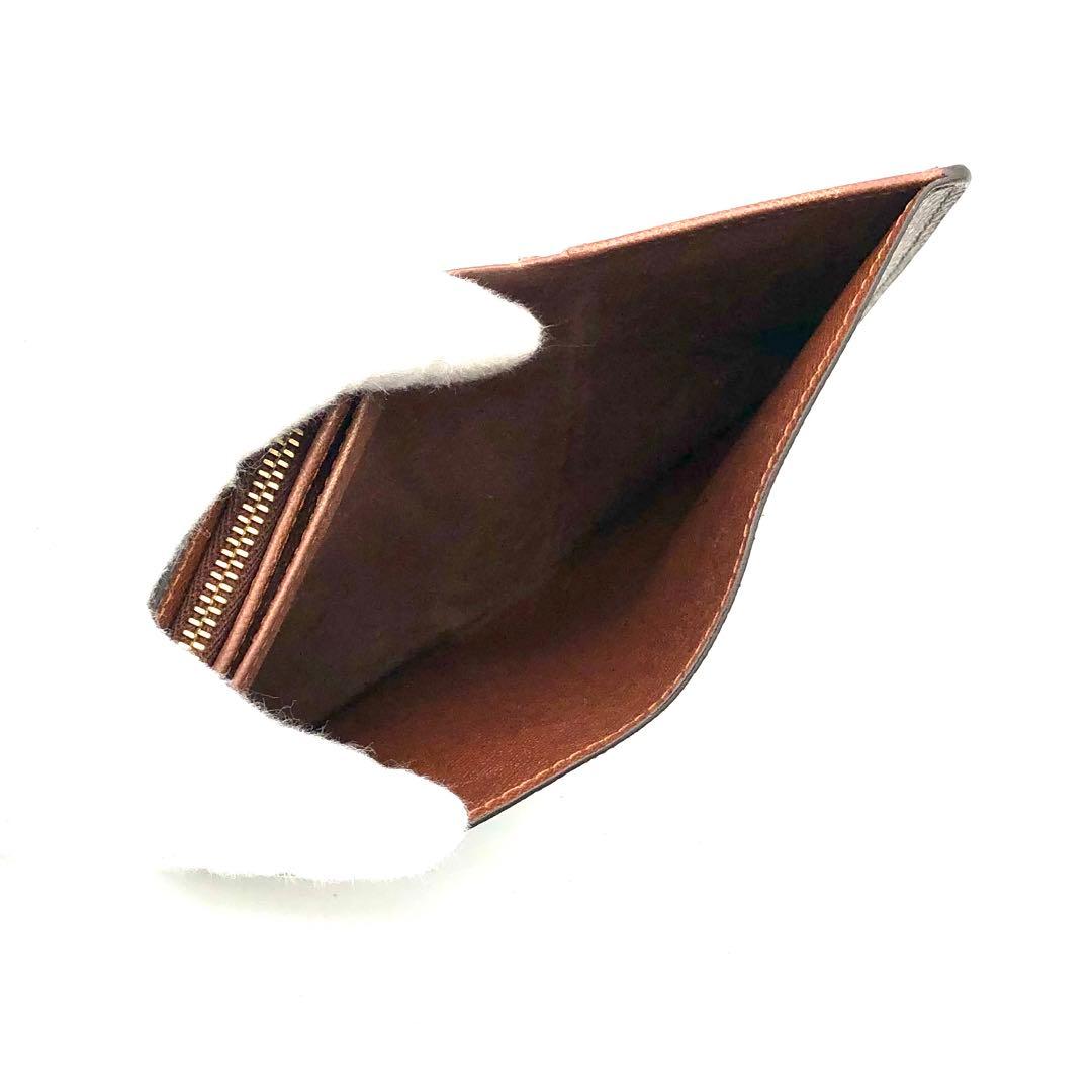 ルイヴィトン ポルトモネジップ 二つ折り財布 モノグラム ブラウン トレゾール