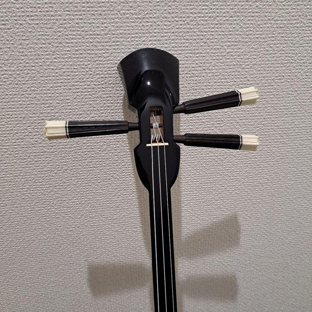 蛇皮模様 三味線 本体 専用ケース付き