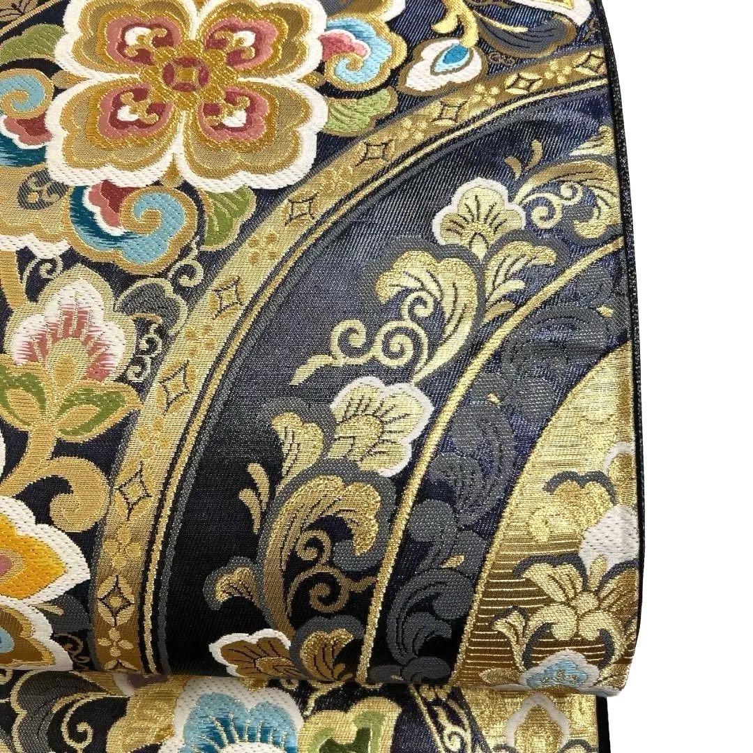 未着用　西陣織　織三彩　唐花　袋帯　着物　114a p