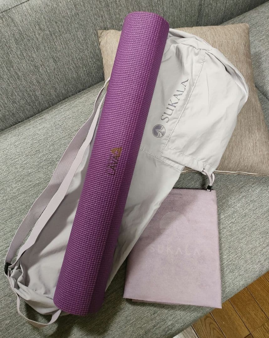 ⑪LAVA ヨガマット パープル＆SUKALAバッグ＆SUKALAラグセット