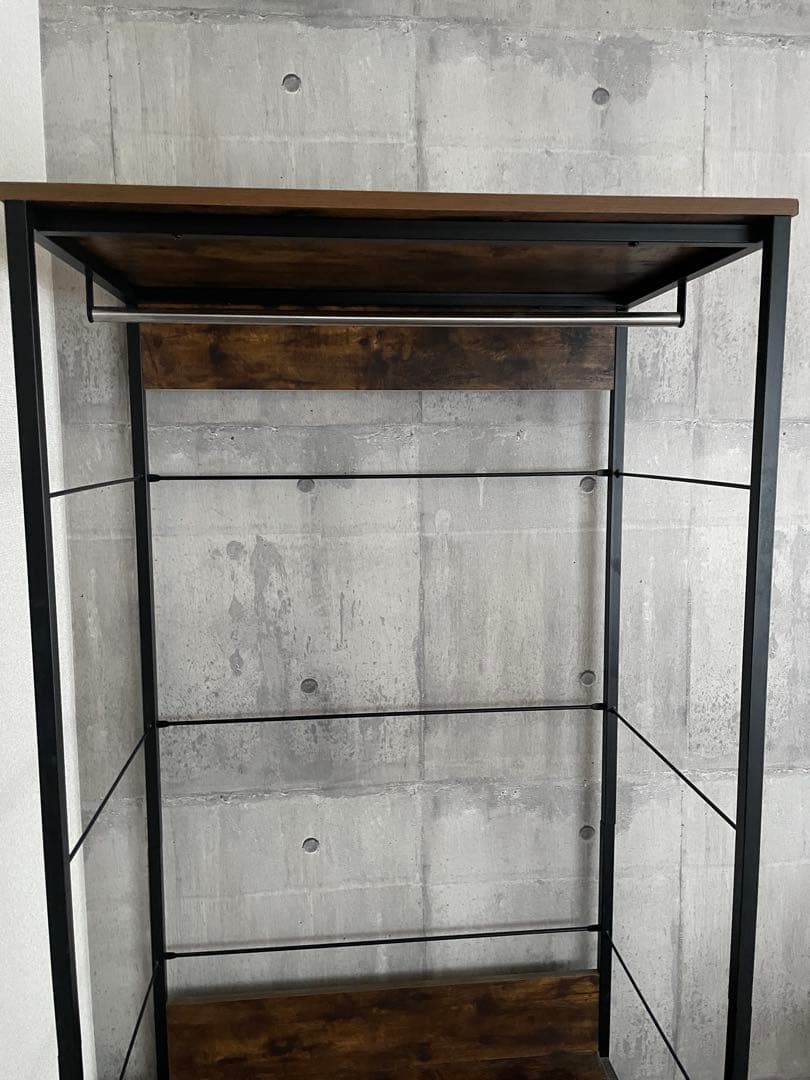 ハンガーラック 引き出し付き　Nステイン送料込み3/21終了