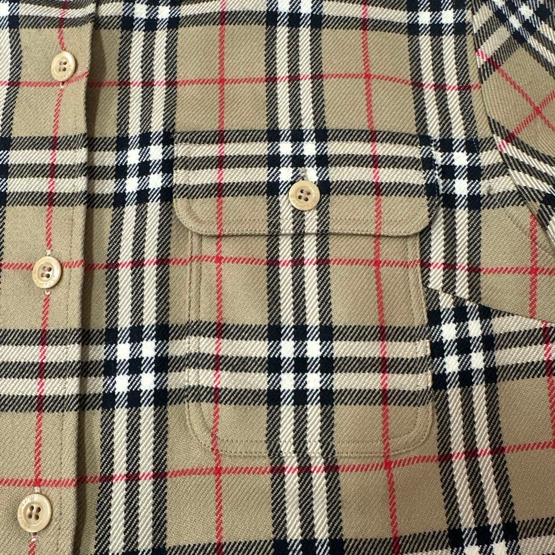 値下げ バーバリー Burberry ノバチェック ウール カシミヤ シャツJK