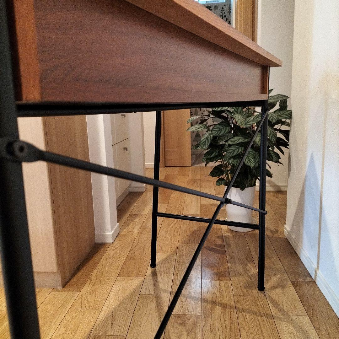 ニコアンド　ブラウン 引き出し付きデスク