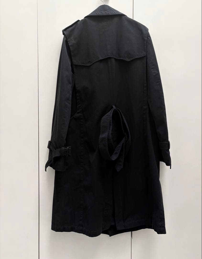 マルタンマルジェラ　本人期　トレンチコート　ブラック　袖取り外し　イタリア製