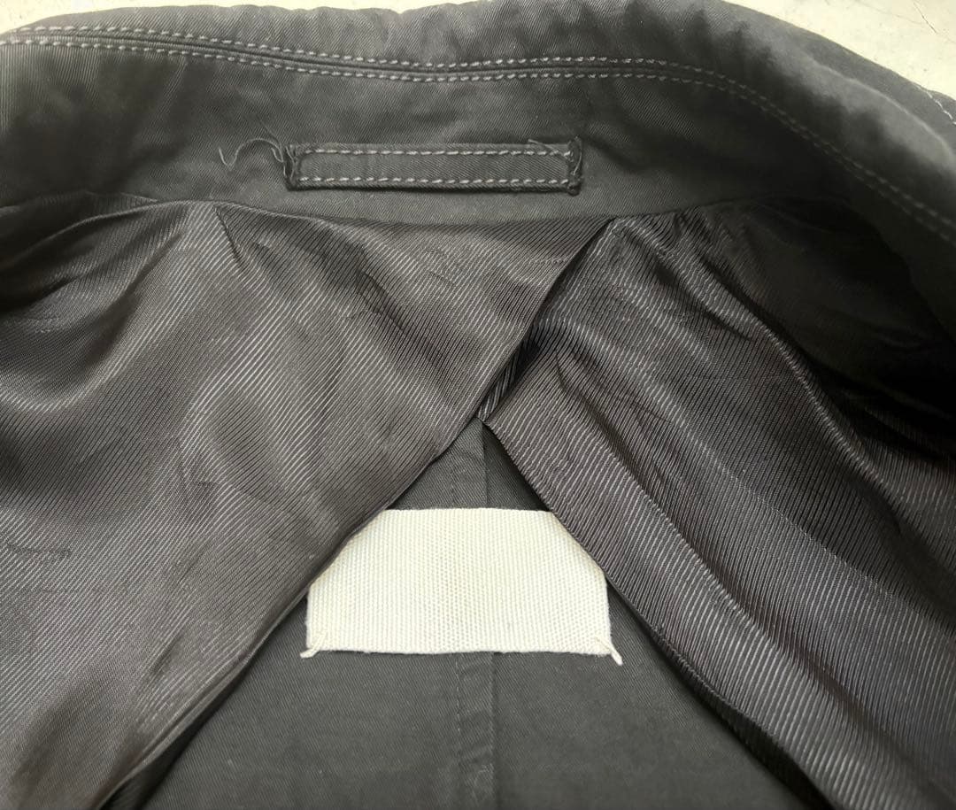 マルタンマルジェラ　本人期　トレンチコート　ブラック　袖取り外し　イタリア製