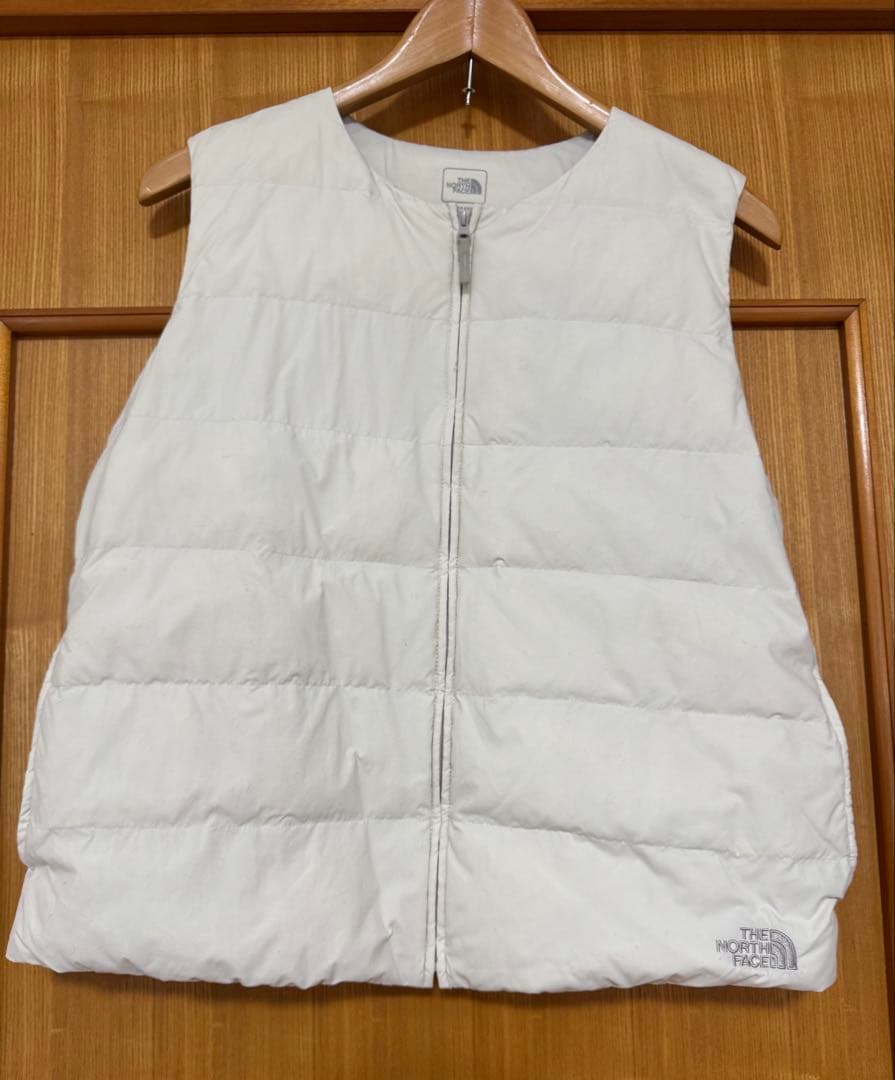 ノースフェイス ダウン ベスト L レディース 白
