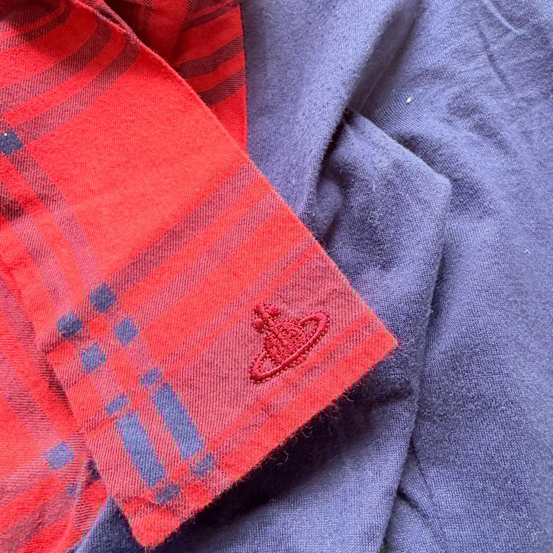 希少✨ ヴィヴィアンウエストウッド　ボウタイカットソー タータンチェック　オーブ