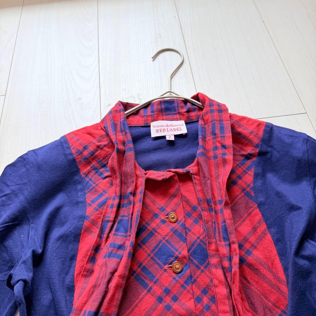 希少✨ ヴィヴィアンウエストウッド　ボウタイカットソー タータンチェック　オーブ