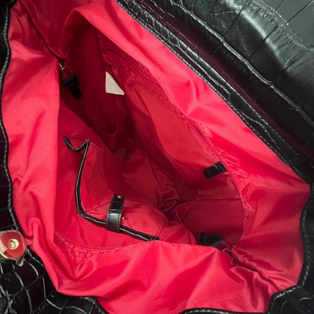 美品 スワニー キャリーケース クロコ型押し 2way お買い物 ブラック