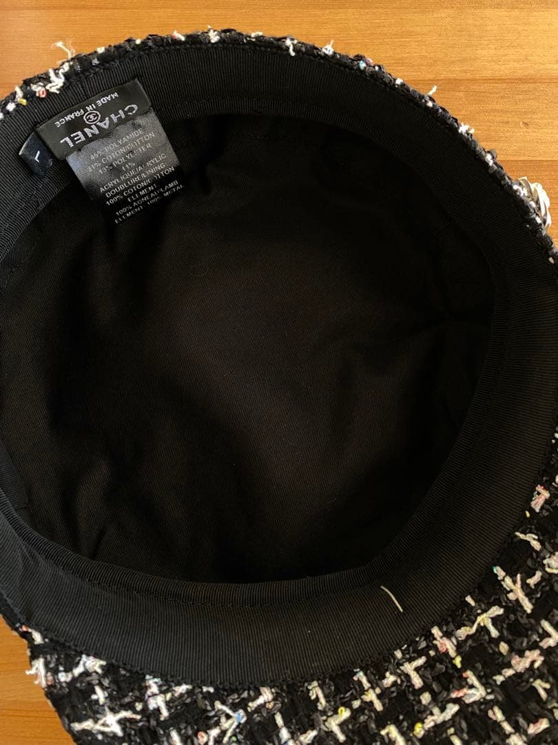 CHANEL シャネル　ツイードキャスケット　帽子　L