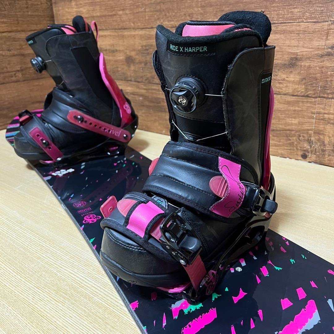 SWIVEL　RIDE レディース スノーボード3点セット　142cm かわいい
