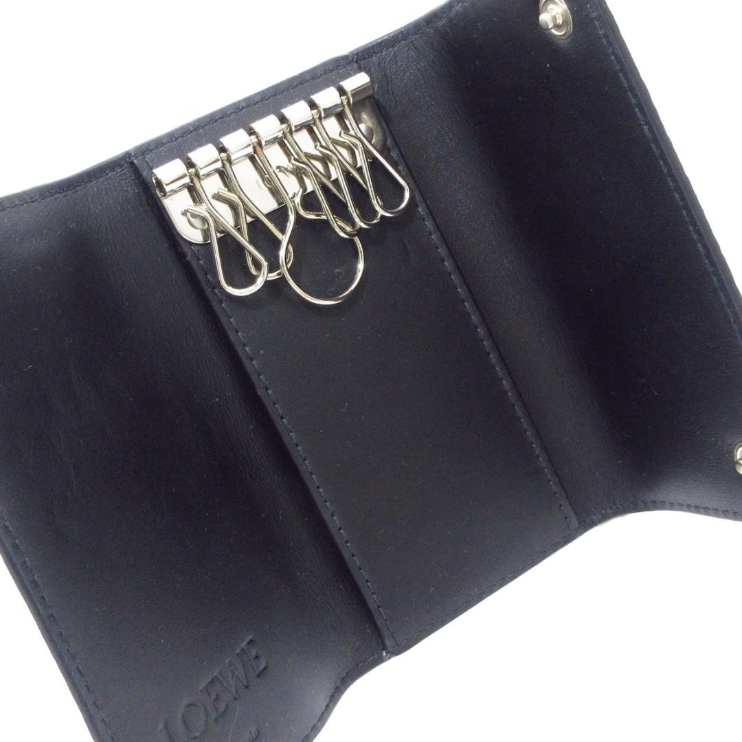 美品　LOEWE　ロエベ　キーケース　6連フック　ブラック