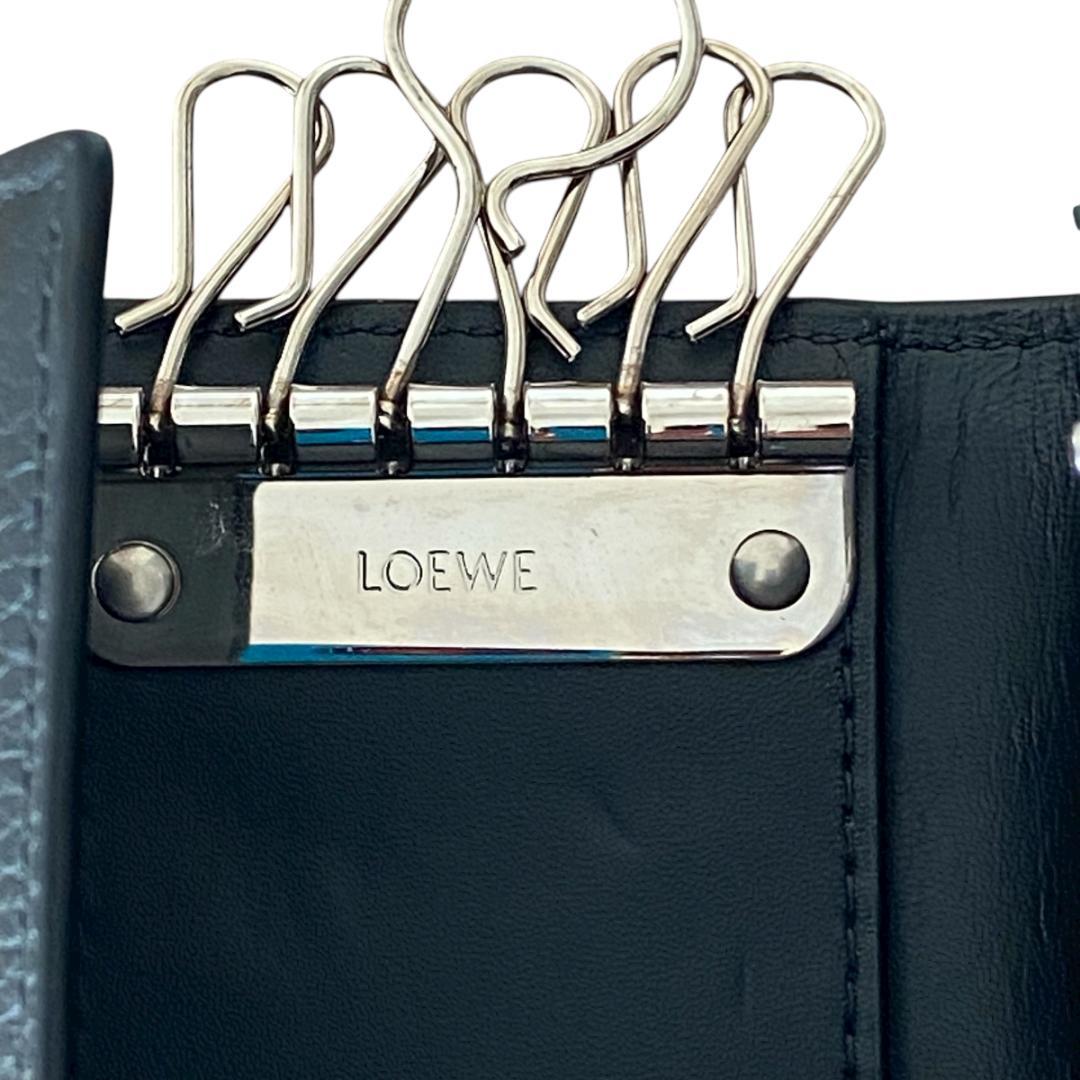 美品　LOEWE　ロエベ　キーケース　6連フック　ブラック