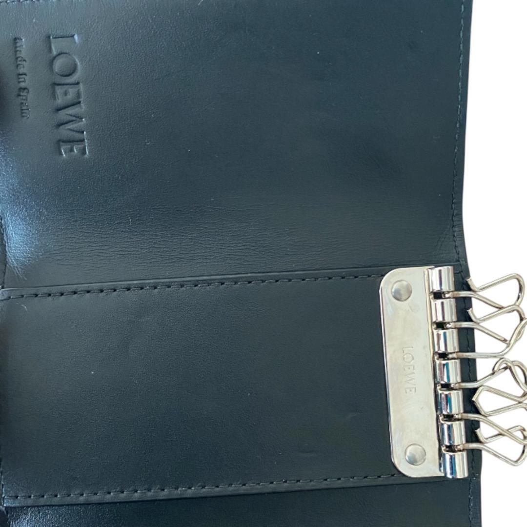美品　LOEWE　ロエベ　キーケース　6連フック　ブラック