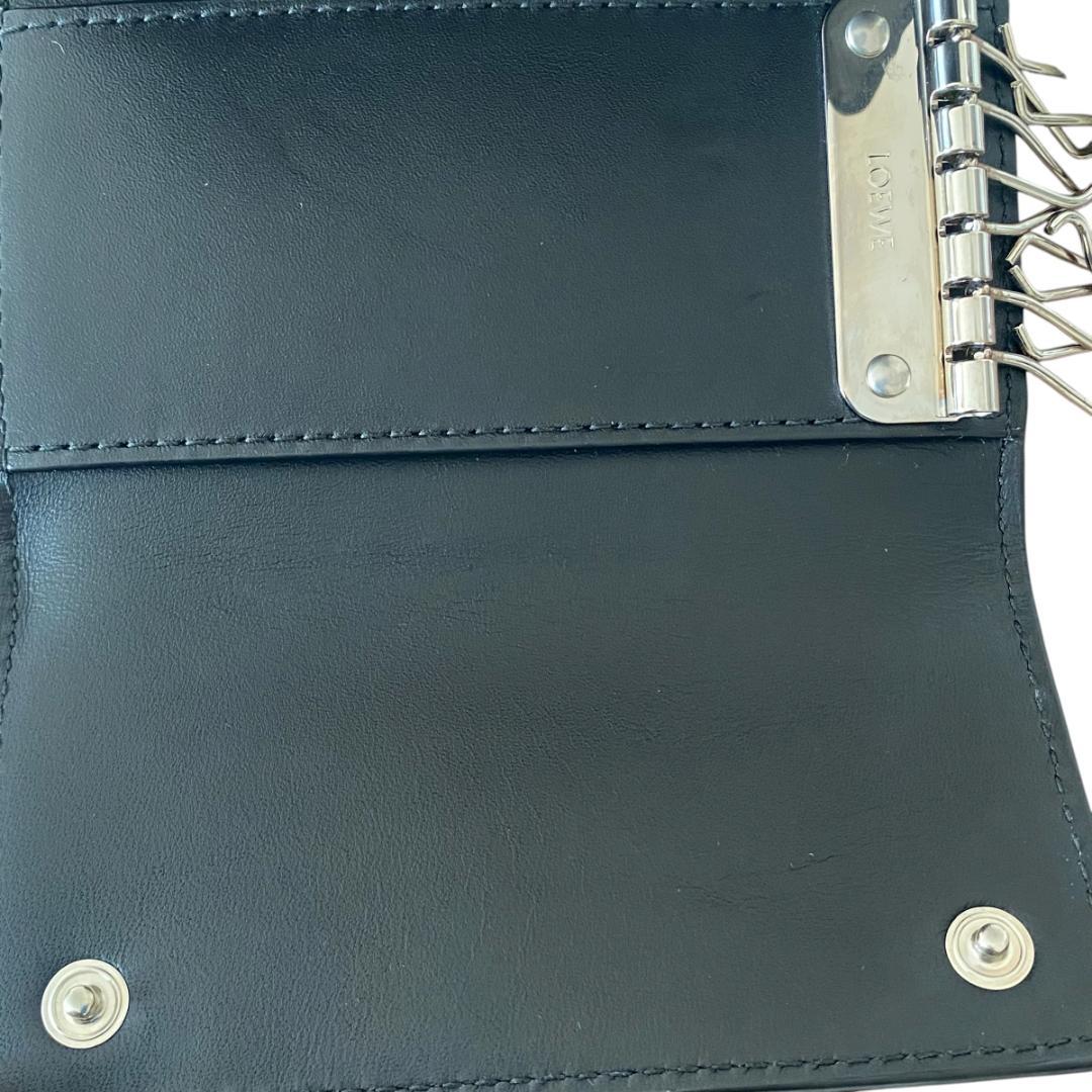 美品　LOEWE　ロエベ　キーケース　6連フック　ブラック
