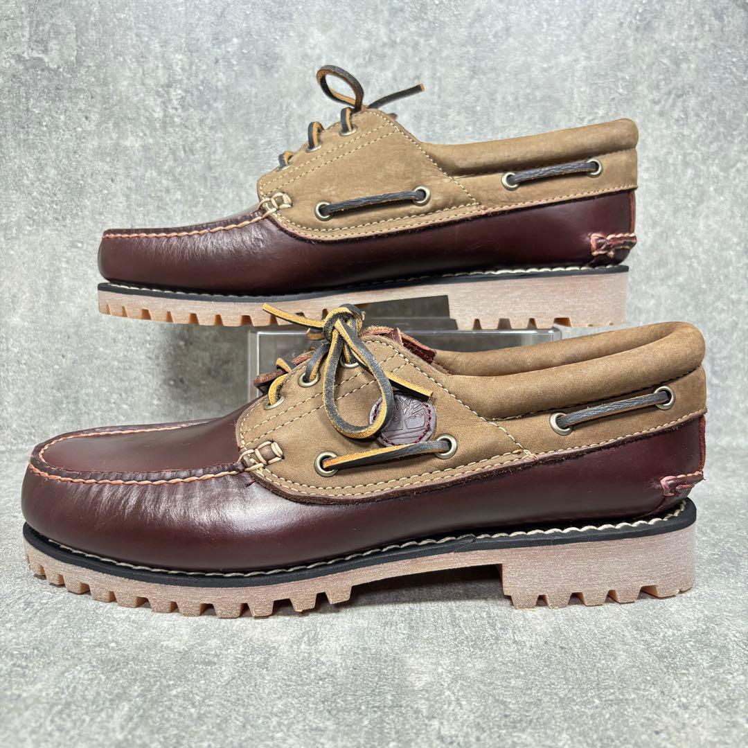 【新品未使用】Timberland デッキシューズ 3eye バーガンディ 27