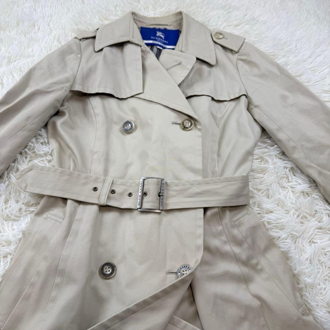 バーバリーブルーレーベル　トレンチコート　ノバチェック　ベルト付き