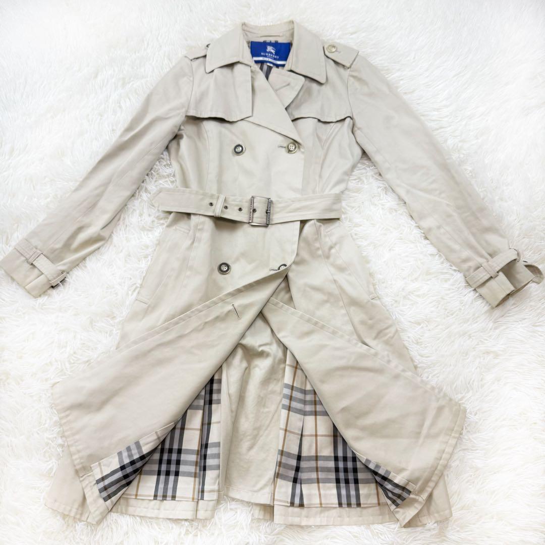 バーバリーブルーレーベル　トレンチコート　ノバチェック　ベルト付き