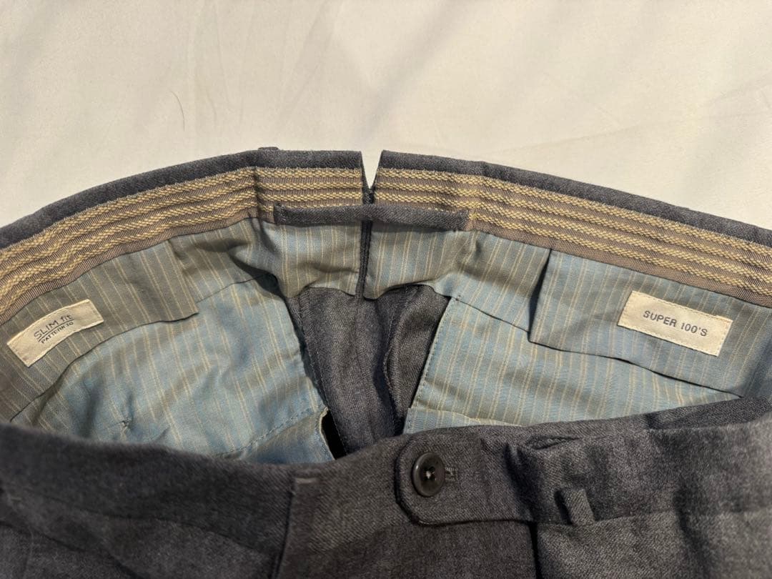 【美品】INCOTEX ウールスラックス 48