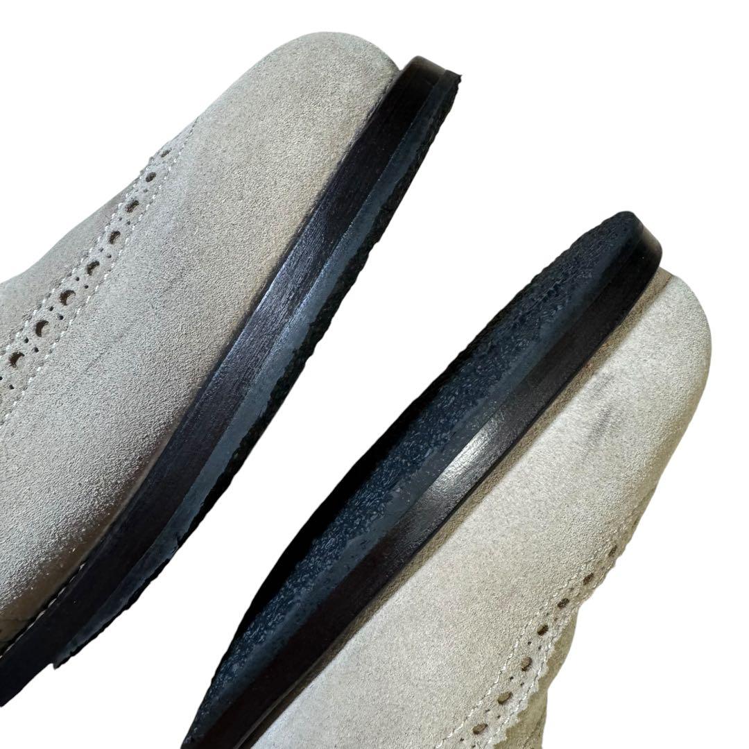 美品ウノピュウノウグァーレトレ/ウィングチップファーサンダル/ベージュ43