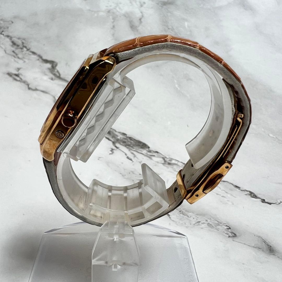 稼働美品 セイコールキア レディース腕時計 1B22-0AP0 トノー型 ピンク