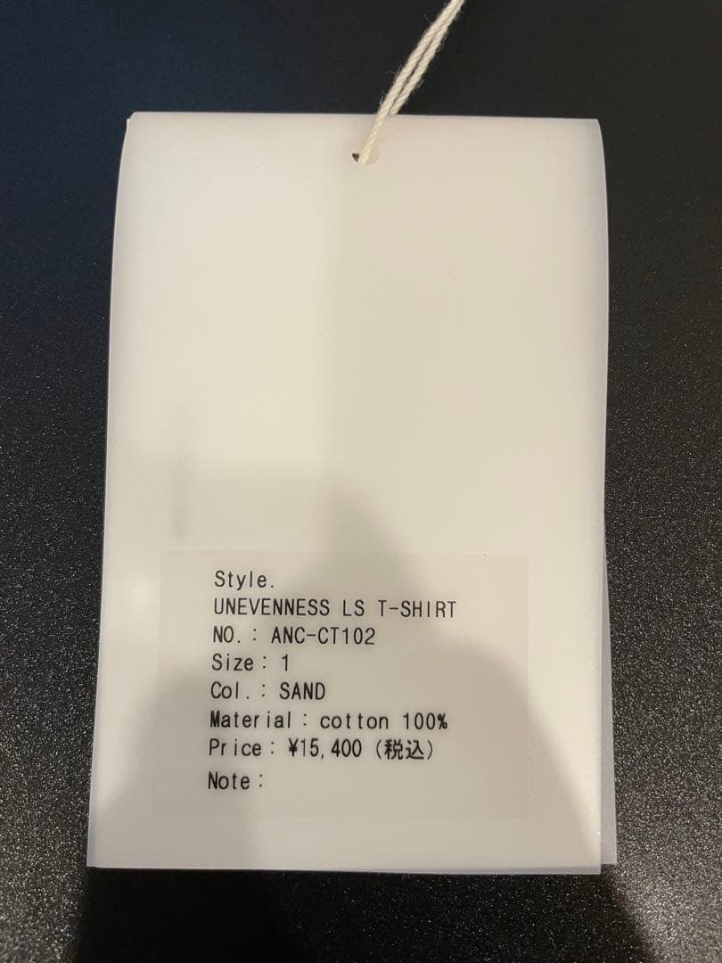 ANCELLM アンセルム UNEVENNESS LS T-SHIRT