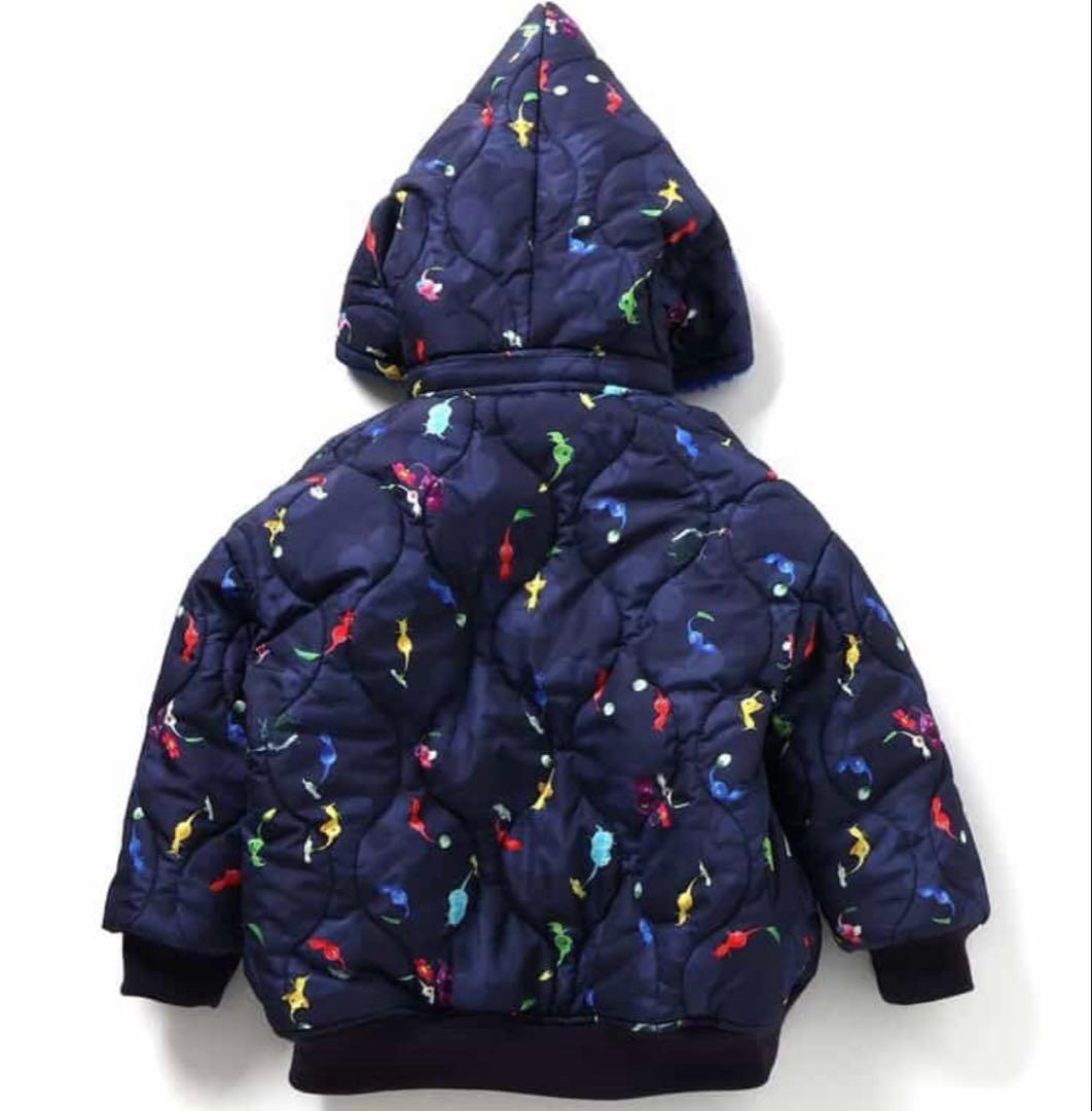 BREEZE ピクミン　リバーシブルボアブルゾン　ブルー　140cm