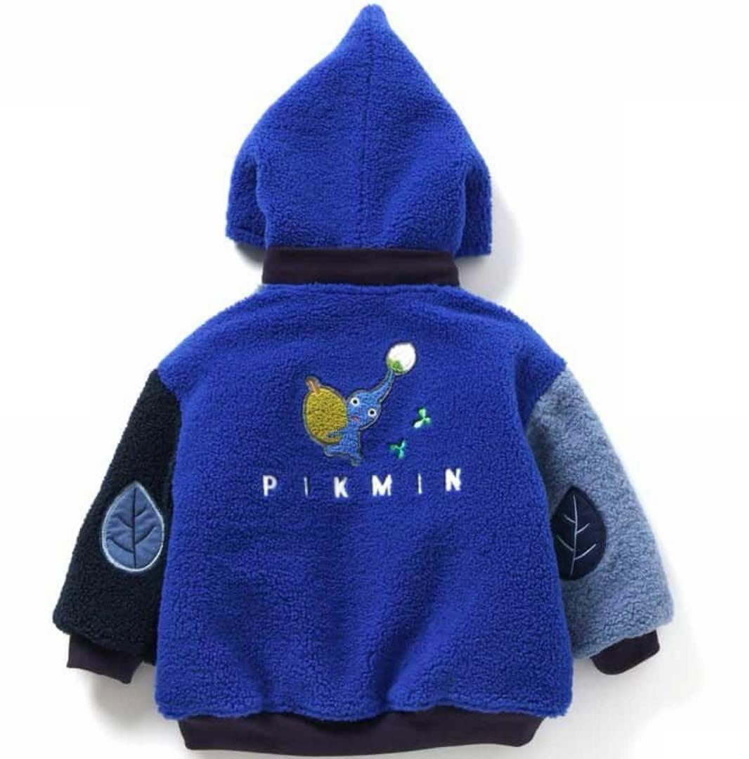 BREEZE ピクミン　リバーシブルボアブルゾン　ブルー　140cm