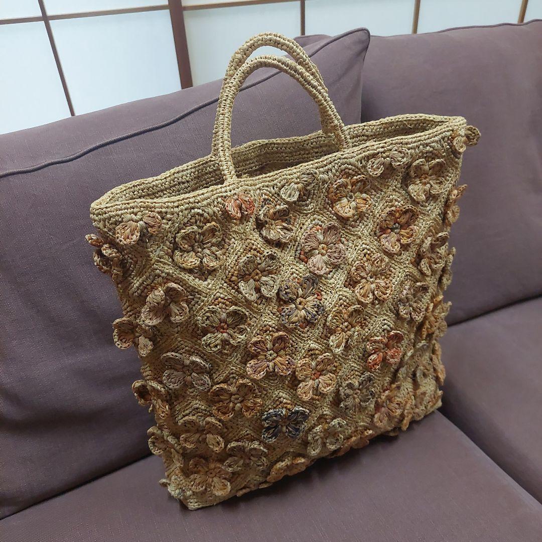 [お値下げ]ソフィーディガール　大きなトートバッグ　ラフィアバッグ　新品未使用