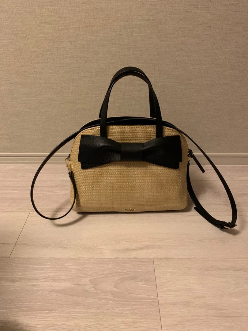 美品Kate Spade 2WAYリボンカゴバッグ