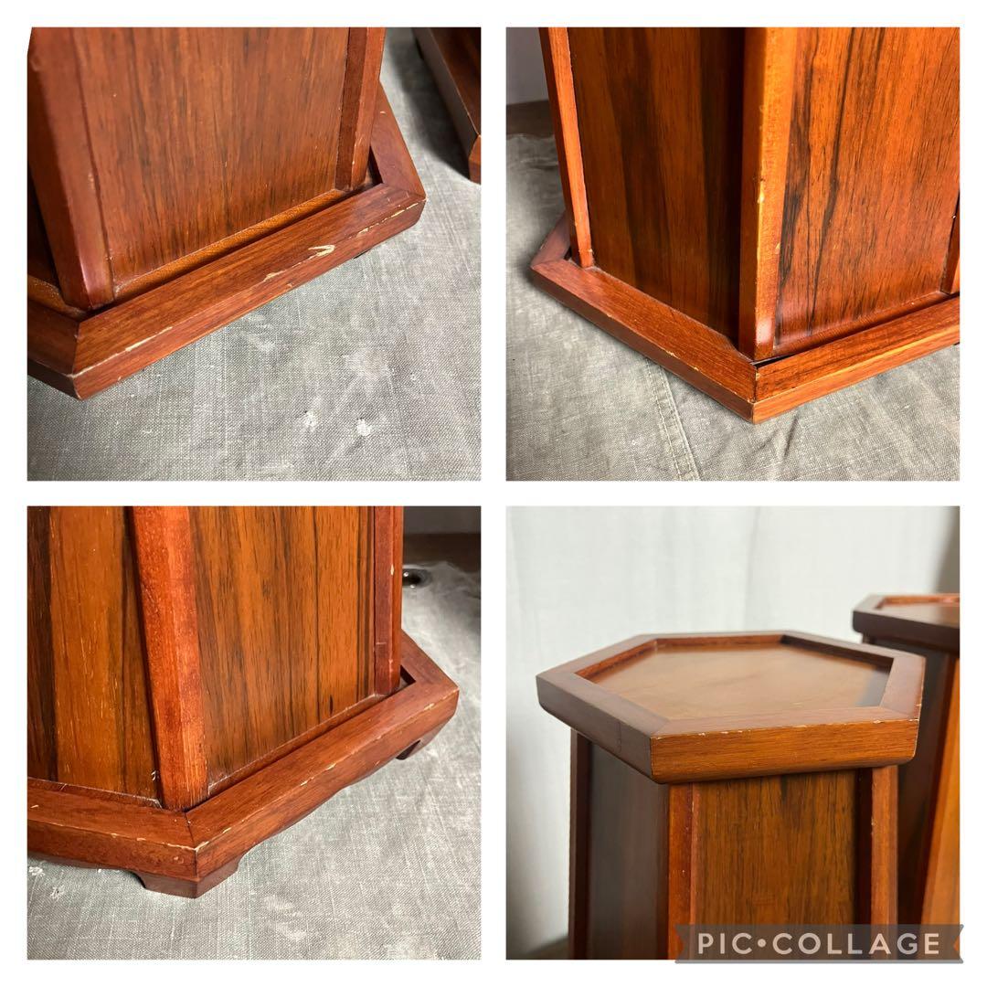 左右2点セット◾️木製 飾り台 ディスプレイ台 花台 スピーカースタンド