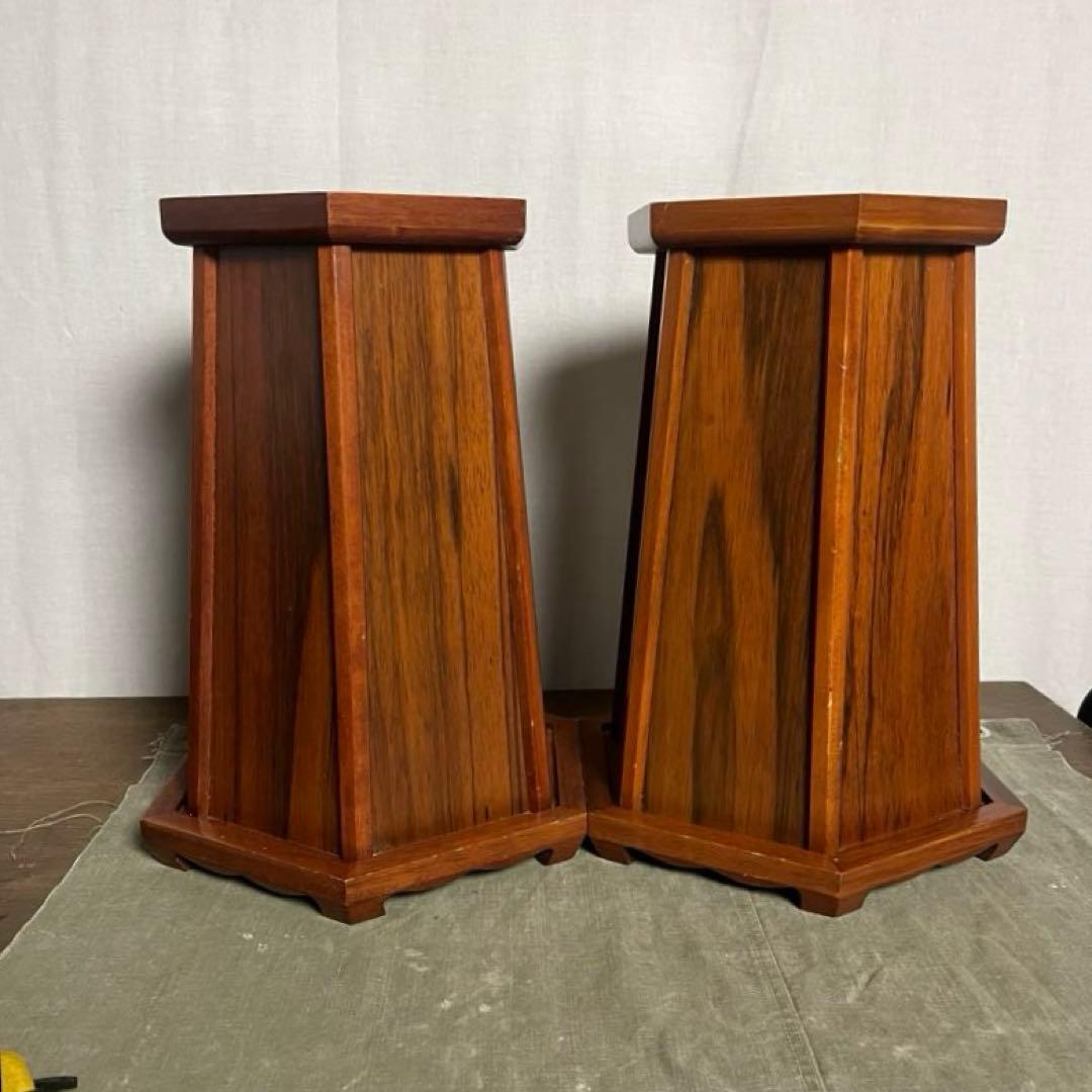 左右2点セット◾️木製 飾り台 ディスプレイ台 花台 スピーカースタンド