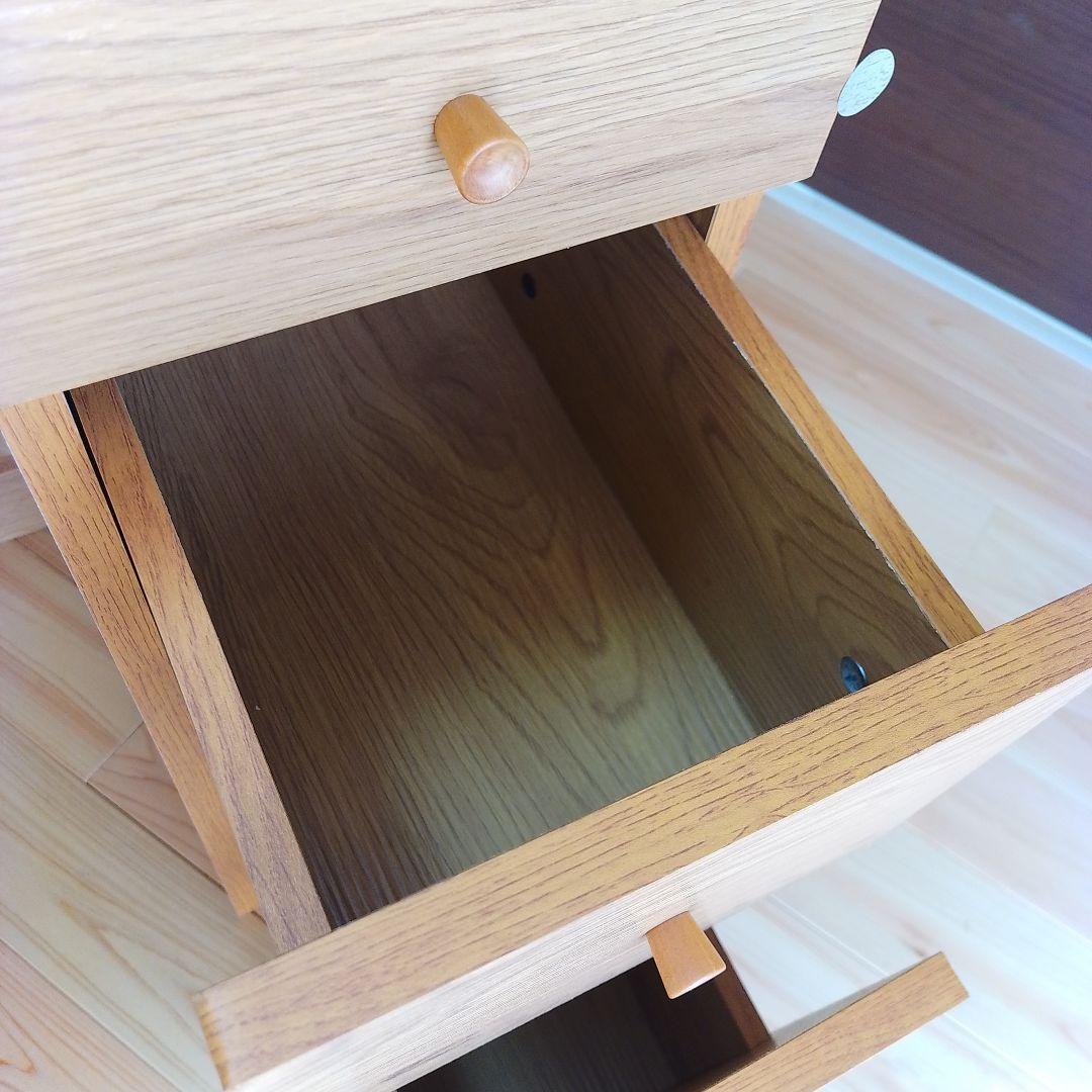 【お値下げ】3面鏡 シンプルドレッサー・鏡台　スツール付き