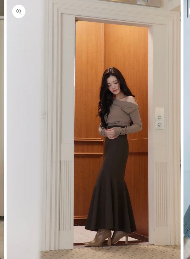 【最終値下げ】新品polaura アシンメトリードレープロングスリーブトップス