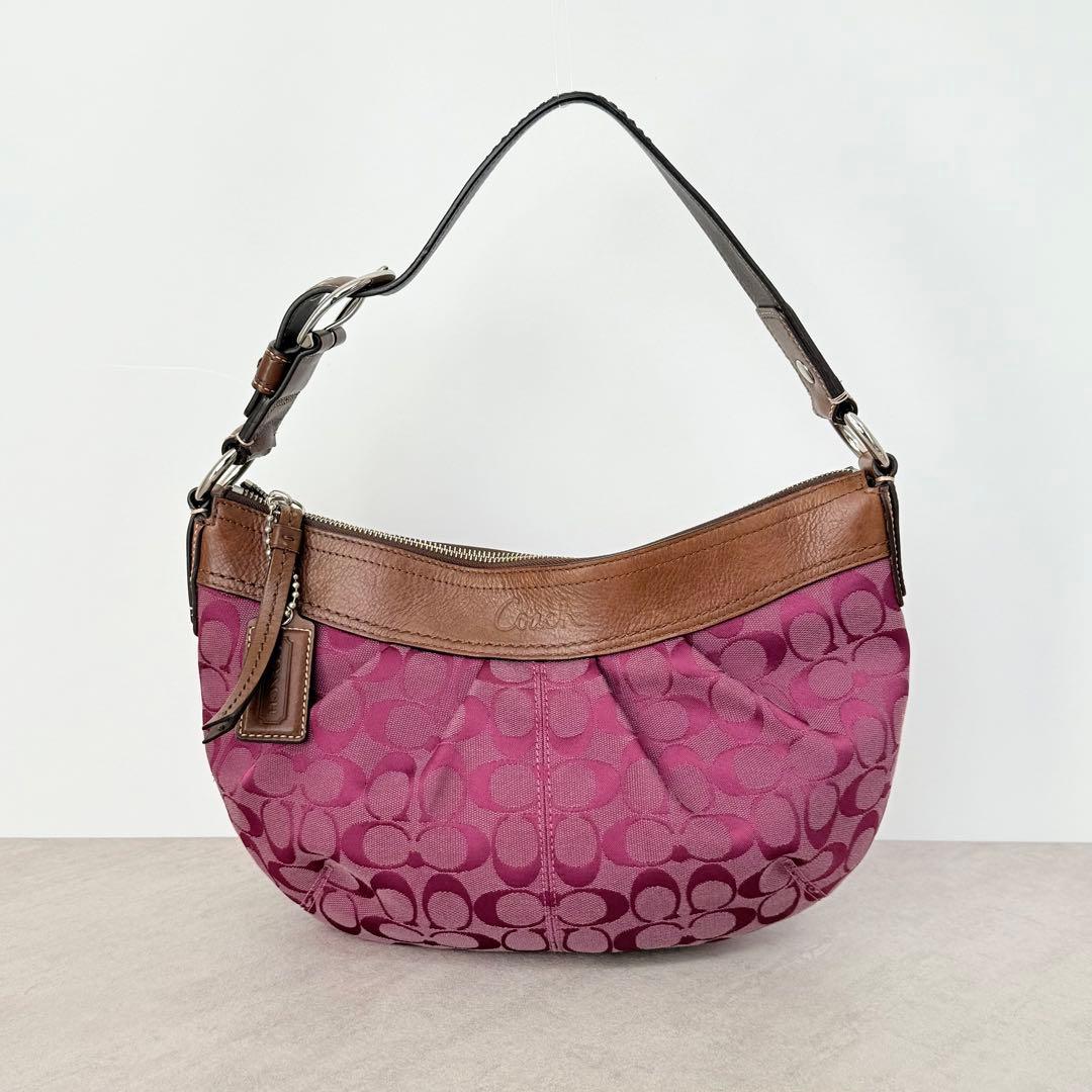 バッグ Coach Signature Soho Hobo Pleated Bag
