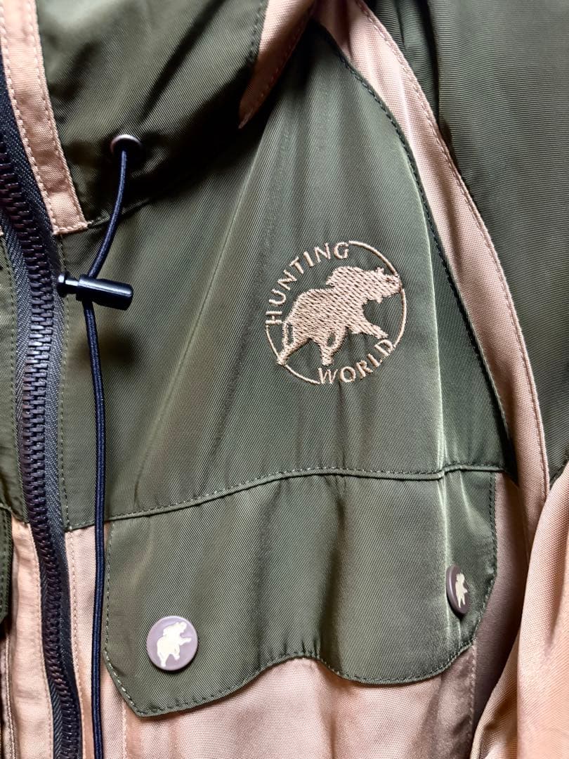 ハンティングワールド フィッシングジャケット オリーブグリーン ベージュ