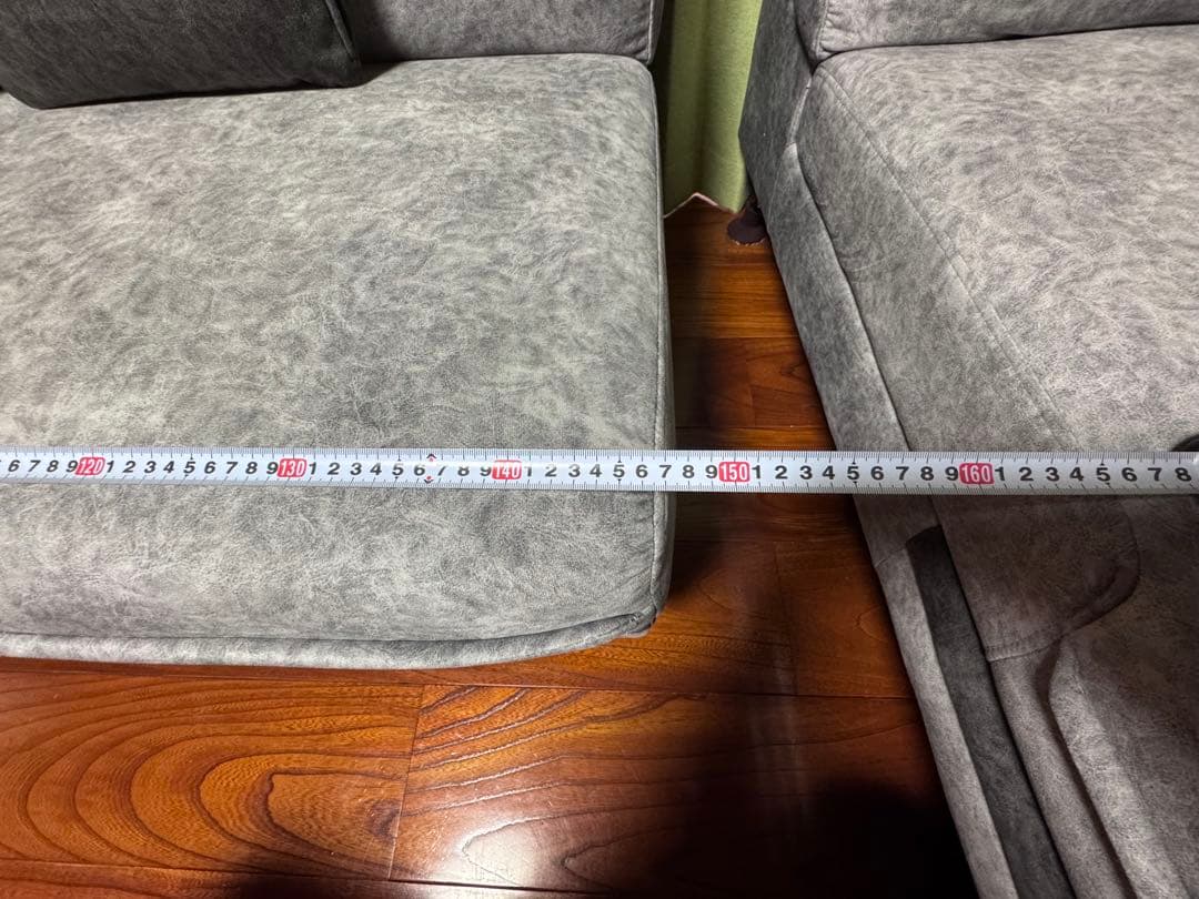 L字型ファブリックカウチソファセット