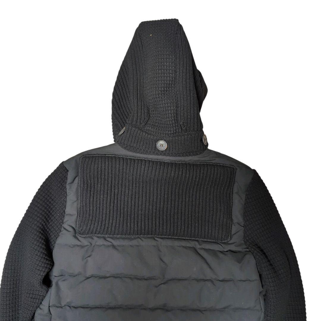 美品 BARK ダッフル ダウン切り替え ワッフル ブラック L イタリア製